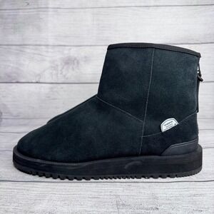 Suicoke Sherpa Waterproof Black Suede Vibram Arctic Grip Boots Mens 10 USW 12